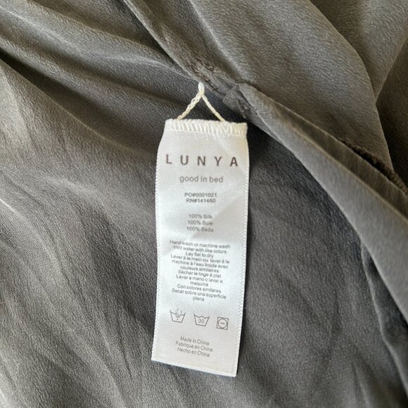 Lunya washable mulberry silk robe gray size large / xlarge - Picture 8 of 15